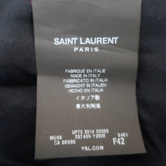 Saint Laurent Plaid Double Breasted Jacket Red/Black Wool Size 42 - Picture 8 of 10